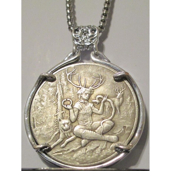 Celtic Lore NEW- Cernunnos  & Morrigan  Necklace- Two Necklaces in One - Picture 1 of 10